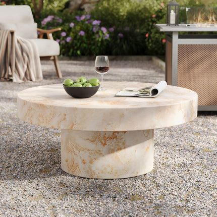 Modway EEI-7091 Alora Indoor - Outdoor Patio Concrete Round Coffee Table Modway