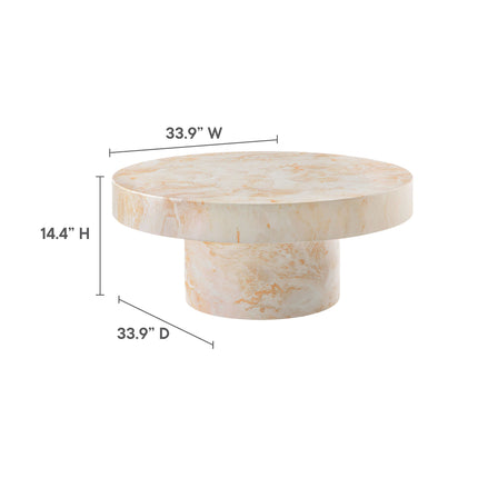 Modway EEI-7091 Alora Indoor - Outdoor Patio Concrete Round Coffee Table Modway