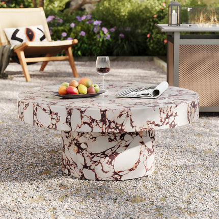 Modway EEI-7091 Alora Indoor - Outdoor Patio Concrete Round Coffee Table Modway