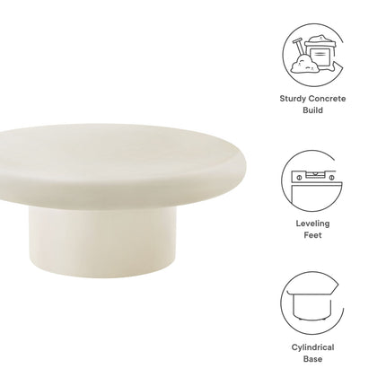 Modway EEI-7092 Argos Indoor - Outdoor Patio Concrete Round Coffee Table Modway