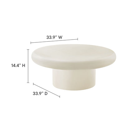 Modway EEI-7092 Argos Indoor - Outdoor Patio Concrete Round Coffee Table Modway