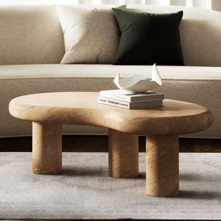 Modway EEI-7093 Elowen Indoor - Outdoor Patio Textured Faux Travertine Coffee Table Modway