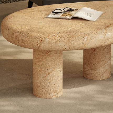 Modway EEI-7093 Elowen Indoor - Outdoor Patio Textured Faux Travertine Coffee Table Modway