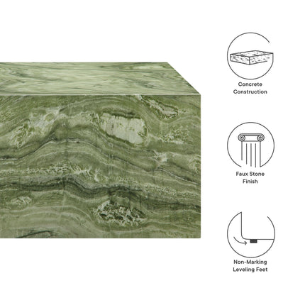 Modway EEI-7095 Jordana Square Plinth Indoor - Outdoor Patio Concrete Coffee Table Modway
