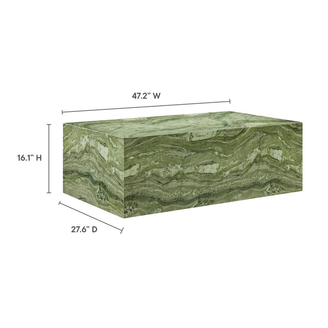 Modway EEI-7095 Jordana Square Plinth Indoor - Outdoor Patio Concrete Coffee Table Modway