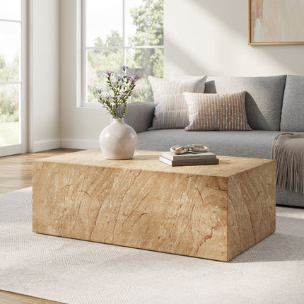 Modway EEI-7095 Jordana Square Plinth Indoor - Outdoor Patio Concrete Coffee Table Modway