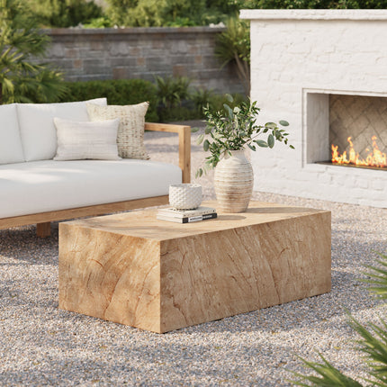 Modway EEI-7095 Jordana Square Plinth Indoor - Outdoor Patio Concrete Coffee Table Modway