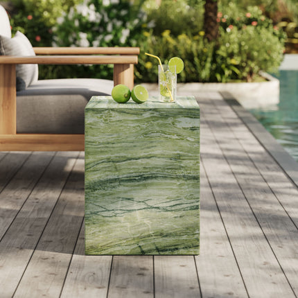 Modway EEI-7096 Jordana Square Plinth Indoor - Outdoor Patio Concrete Side Table Modway