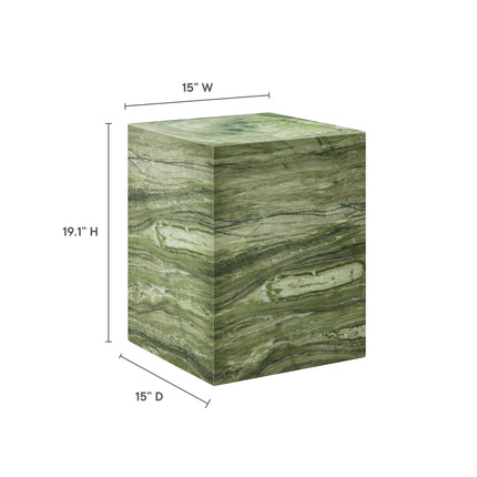 Modway EEI-7096 Jordana Square Plinth Indoor - Outdoor Patio Concrete Side Table Modway