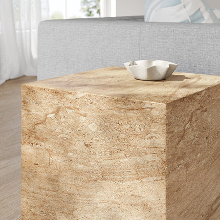 Modway EEI-7096 Jordana Square Plinth Indoor - Outdoor Patio Concrete Side Table Modway