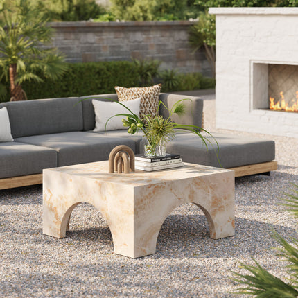 Modway EEI-7097 Valen Indoor - Outdoor Patio Arched Concrete Coffee Table Modway