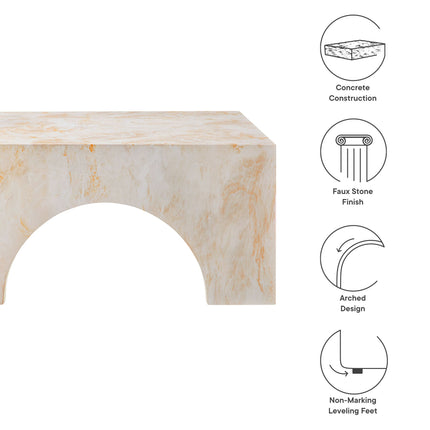 Modway EEI-7097 Valen Indoor - Outdoor Patio Arched Concrete Coffee Table Modway