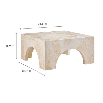 Modway EEI-7097 Valen Indoor - Outdoor Patio Arched Concrete Coffee Table Modway