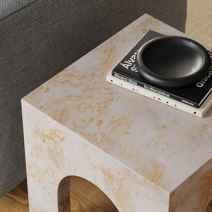 Modway EEI-7098 Valen Square Indoor - Outdoor Patio Arched Concrete Side Table Modway