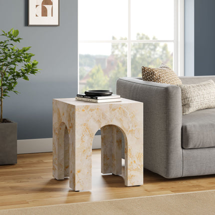 Modway EEI-7098 Valen Square Indoor - Outdoor Patio Arched Concrete Side Table Modway