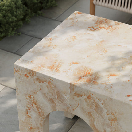 Modway EEI-7098 Valen Square Indoor - Outdoor Patio Arched Concrete Side Table Modway