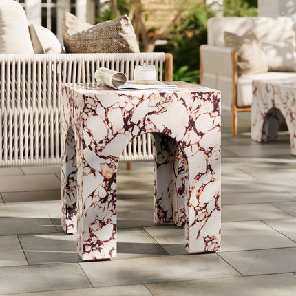 Modway EEI-7098 Valen Square Indoor - Outdoor Patio Arched Concrete Side Table Modway