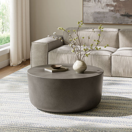 Modway EEI-7099 Brion Round Indoor - Outdoor Patio Concrete Coffee Table Modway