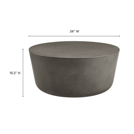 Modway EEI-7099 Brion Round Indoor - Outdoor Patio Concrete Coffee Table Modway