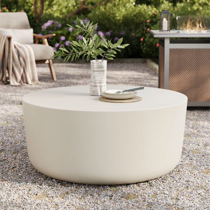 Modway EEI-7099 Brion Round Indoor - Outdoor Patio Concrete Coffee Table Modway