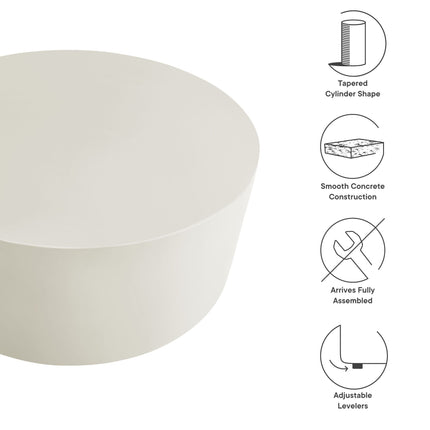 Modway EEI-7099 Brion Round Indoor - Outdoor Patio Concrete Coffee Table Modway