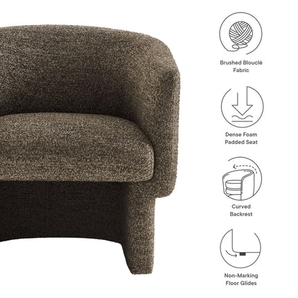Modway EEI-7100 Muse Boucle Fabric Barrel Accent Chair Modway