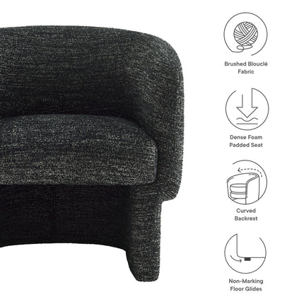 Modway EEI-7100 Muse Boucle Fabric Barrel Accent Chair Modway