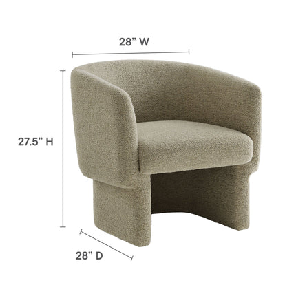 Modway EEI-7100 Muse Boucle Fabric Barrel Accent Chair Modway