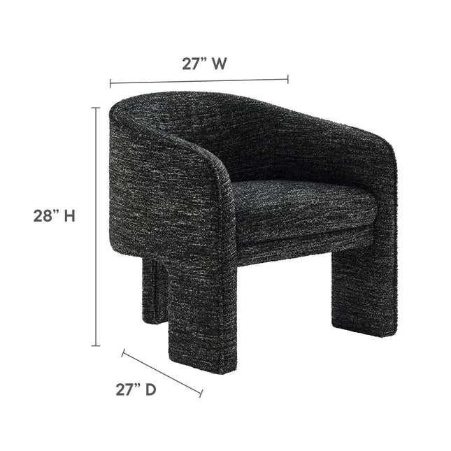 Modway EEI-7101 Greer Boucle Fabric Upholstered Accent Armchair Modway