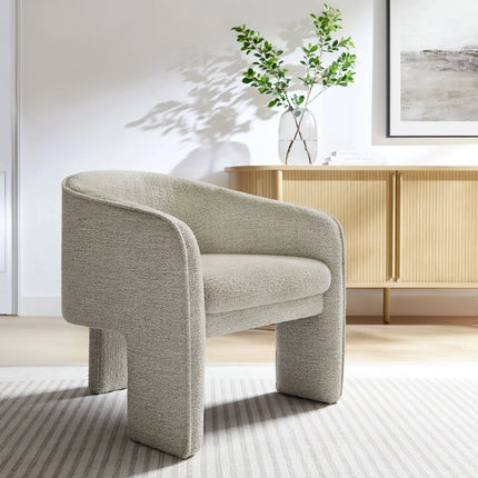 Modway EEI-7101 Greer Boucle Fabric Upholstered Accent Armchair Modway