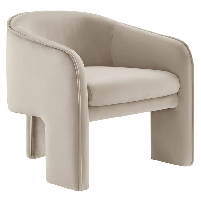 Modway EEI-7102 Greer Performance Velvet Upholstered Accent Armchair Modway