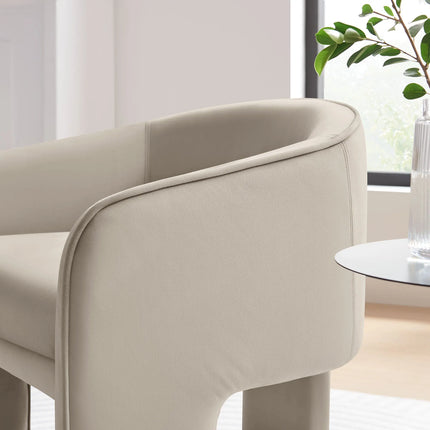 Modway EEI-7102 Greer Performance Velvet Upholstered Accent Armchair Modway