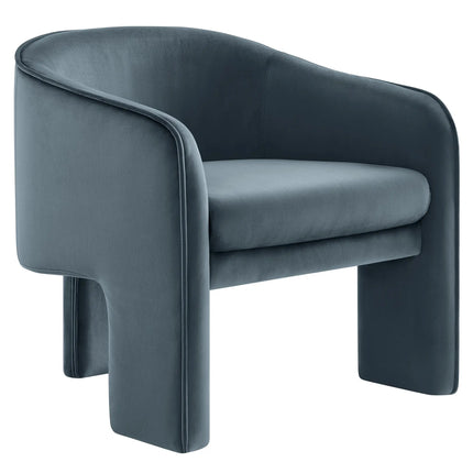 Modway EEI-7102 Greer Performance Velvet Upholstered Accent Armchair Modway