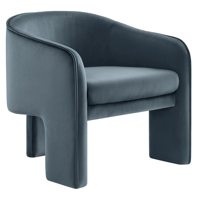 Modway EEI-7102 Greer Performance Velvet Upholstered Accent Armchair Modway