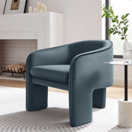 Modway EEI-7102 Greer Performance Velvet Upholstered Accent Armchair Modway