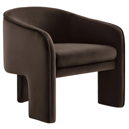 Modway EEI-7102 Greer Performance Velvet Upholstered Accent Armchair Modway