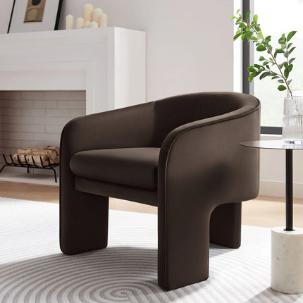 Modway EEI-7102 Greer Performance Velvet Upholstered Accent Armchair Modway