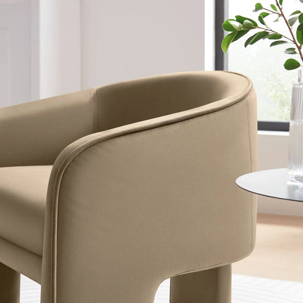 Modway EEI-7102 Greer Performance Velvet Upholstered Accent Armchair Modway
