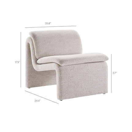 Modway EEI-7103 Lume Boucle Upholstered Armless Accent Chair Modway