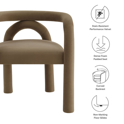 Modway EEI-7104 Astrid Performance Velvet Dining Chair Modway