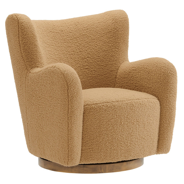 Modway EEI-7105 Montrose Wingback Sherpa Swivel Accent Chair Modway
