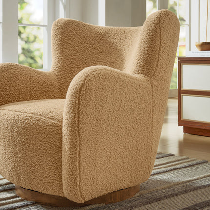Modway EEI-7105 Montrose Wingback Sherpa Swivel Accent Chair Modway