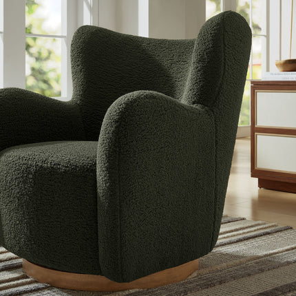 Modway EEI-7105 Montrose Wingback Sherpa Swivel Accent Chair Modway