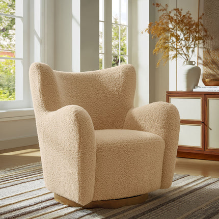 Modway EEI-7105 Montrose Wingback Sherpa Swivel Accent Chair Modway