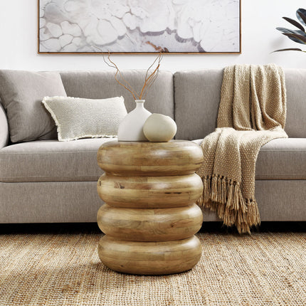 Modway EEI-7106 Ellery Round Stacked Wood Side Table Modway