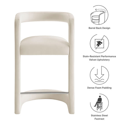 Modway EEI-7107 Winslow Performance Velvet Counter Stool Modway