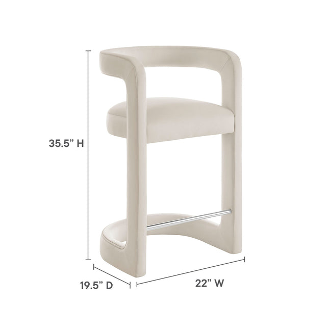 Modway EEI-7107 Winslow Performance Velvet Counter Stool Modway