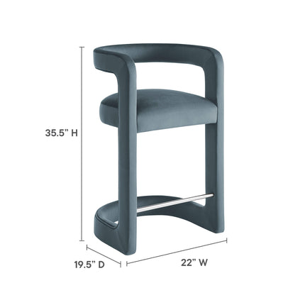Modway EEI-7107 Winslow Performance Velvet Counter Stool Modway