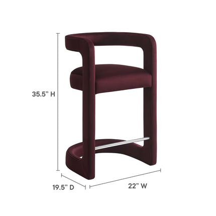 Modway EEI-7107 Winslow Performance Velvet Counter Stool Modway