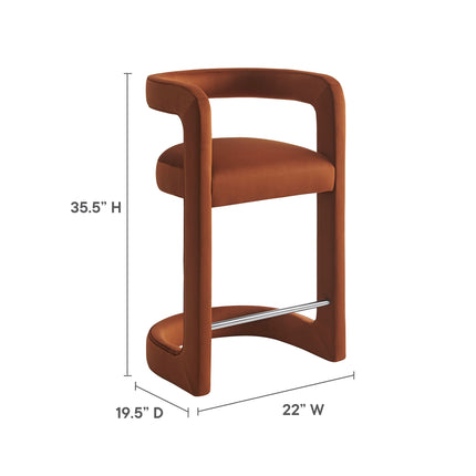 Modway EEI-7107 Winslow Performance Velvet Counter Stool Modway